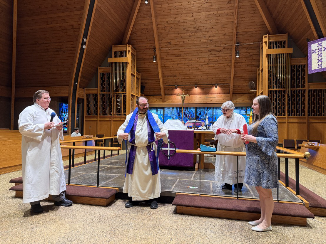 A blessing and sending during worship