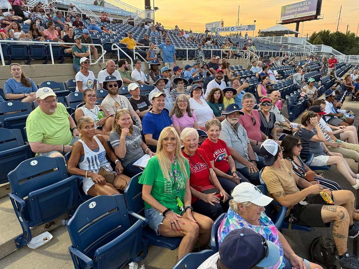 Group at a ball game