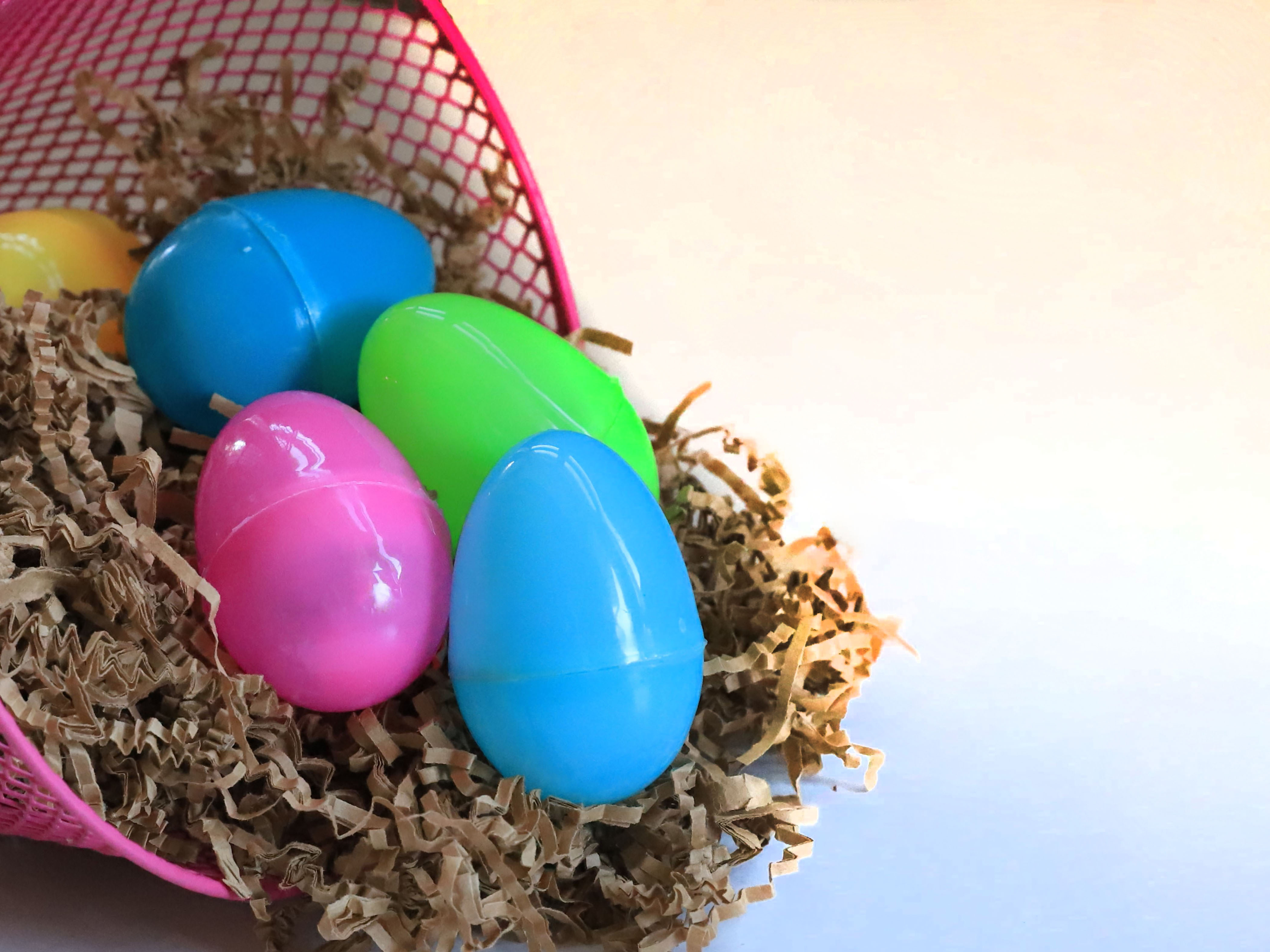 Easter eggs in a basket